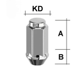 Radmutter M14 x 2,0 x 49mm Kegelbund 60° SW21
