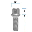 Radschraube M14 x 1,5 Kugelbund R14 SW17 Typ D9X 65 mm