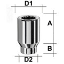 Sternmutter M12 x 1,5 x 34mm Kegelbund 60° verzinkt
