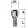 Sternschraube M12 x1,5 x 35mm Kegelbund 60°