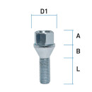 Radschraube M14 x 1,5 x 48mm Kegelbund 60° SW19