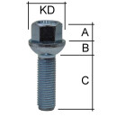 Radschraube M14 x 1,5 x 30mm Kugelbund R13 SW17