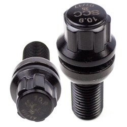 Felgenschloss 2-teilig M14 x 1,25 x 28mm Kugelbund R14 D=28 SW17 schwarz