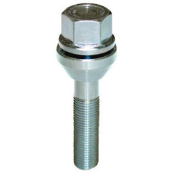 Radschraube zweiteilig mit Versatz M12 x 1,25 x 50mm Kegelbund 60° SW19