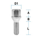 Radschraube M12 x 1,5 x 30mm Kegelbund 60° SW17
