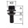 Radschraube M14 x 1,5 x 40 mm Kugelbund R12 2- teilig SW17 schwarz