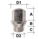 Radmutter 12 x 1,5 x 34mm Kegelbund 60° SW21 offen m....