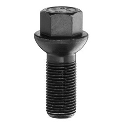 Radschraube M14 x 1,25 x 29mm Kugelbund R13 D=26  SW17 schwarz