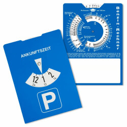 Parkscheibe  24-Stunden Anzeige mit Verbrauchsrechner