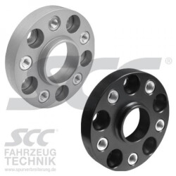 Spurverbreiterung System 4B  20mm  112/5 - 66,6 - M12x1,5 silber u. schwarz