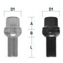 Radschraube M14 x 1,5 x 26 - 58mm Kugelbund R13...