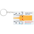 Profiltiefenmesser mit Schlüsselanhänger 0 - 20 mm