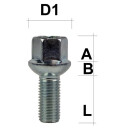 Radschraube M12 x 1,5 x 25mm Kugel R12 SW17