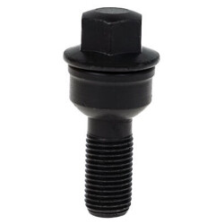 Radschraube M14 x 1,5 x 45mm Kugelbund R14 zweiteilig SW17 schwarz