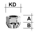 Radmutter 9/16 Kegelbund 60° SW19 offen