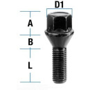 Radschraube M12 x 1,25 Kegelbund 60° SW17 Typ A5W 35 mm