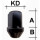 Radmutter Kegelbund M14 x 1,5 x 34mm 60° SW19