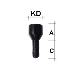 Iboltschraube M12 x 1,5 Kegelbund 60° SW10 Typ I2W 28 mm
