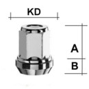 Radmutter M12 x 1,25 x34mm Kegelbund beweglich/Versatz SW19